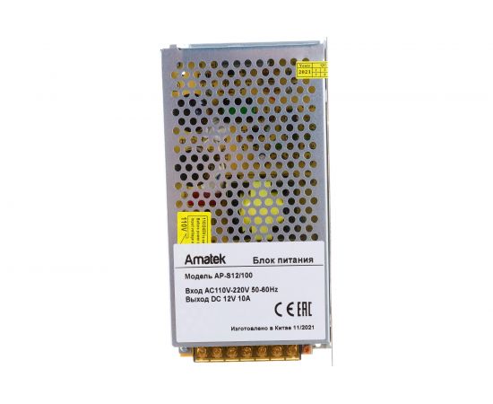 Блок питания Amatek AP-S12/100 12В/10А 7000610 