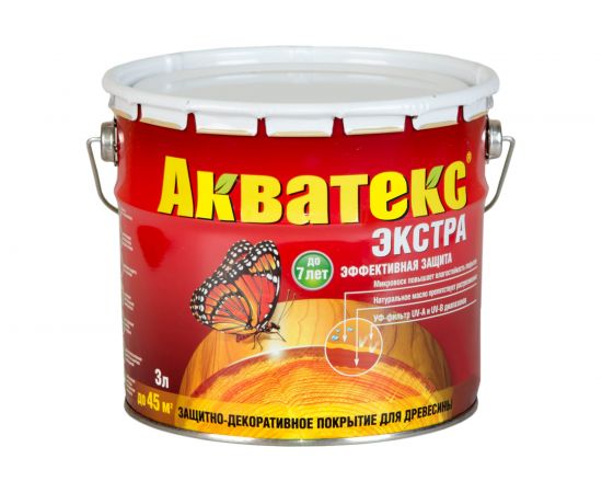 Защитно-декоративное покрытие для древесины Рогнеда Акватекс Экстра (орех; 3 л) 13873 