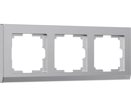 Рамка на 3 поста WERKEL W0031806 Stark серебряный a050922 