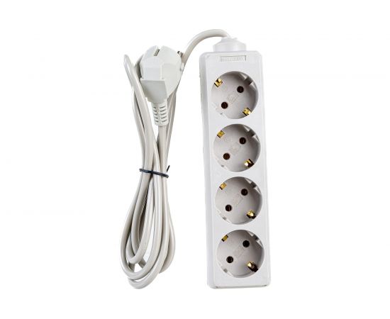 Удлинитель ExeGate ECE-4-1.8G 4 евророзетки с заземлением, 1.8м, серый 285811 