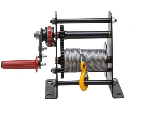 Ручная барабанная лебедка ЦМК ЛР-0,25 трос 4мм*25м L0001 