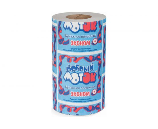 Бумажное бытовое полотенце ДОБРЫЙ МОТОК 28 м на втулке 123108 