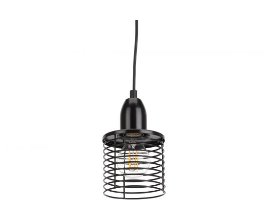 Металлический подвес ЭРА PL5 BK E27, max 60W, d110 мм, черный Б0037452 