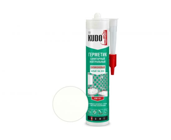 Нейтральный санитарный герметик KUDO белый 280 мл KSK-131 