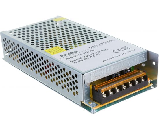 Блок питания Amatek AP-S12/100 12В/10А 7000610 – изображение 2