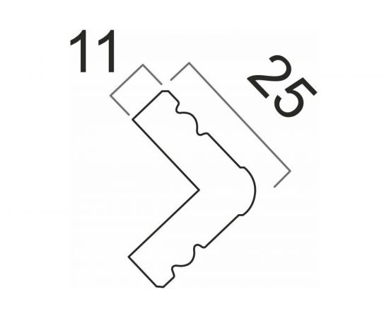 Угол Cosca интерьерный багет, 25 мм, белый матовый СПБ048188 – изображение 2