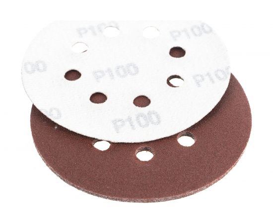 Круг шлифовальный (5 шт; 125 мм; 8 отверстий; P100; липучка) Sturm 9010-1258-100 – изображение 2