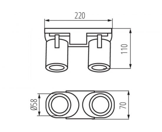 Настенно-потолочный спот KANLUX LAURIN EL-2I W/ 29122 – изображение 3