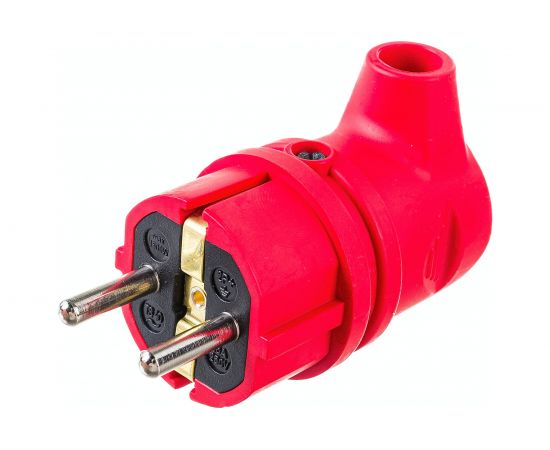 Угловая вилка AY-KA каучук с заземлением 16А IP44 красная 5511201 – изображение 3