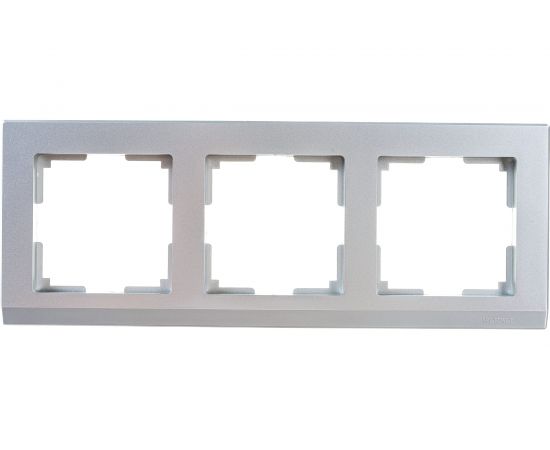 Рамка на 3 поста WERKEL W0031806 Stark серебряный a050922 – изображение 3