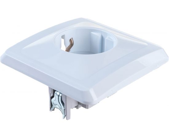 Одноместная розетка IEK РС10-3-ВБ с заземляющим контактом, без защитных шторок, 16А, ВЕГА, белый ERV11-K01-16-DM – изображение 3