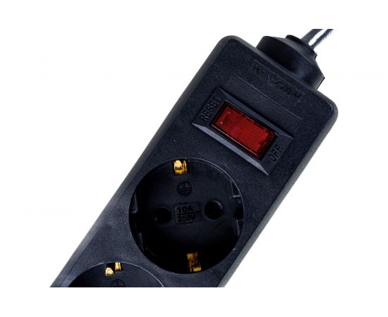 Удлинитель ExeGate EC-4-1.8B 4 евро с заземлением, 1.8м, выключатель с подсветкой, черный 279396 – изображение 4