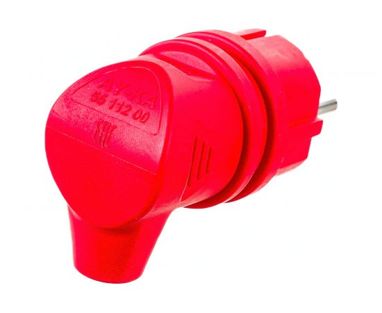Угловая вилка AY-KA каучук с заземлением 16А IP44 красная 5511201 – изображение 4