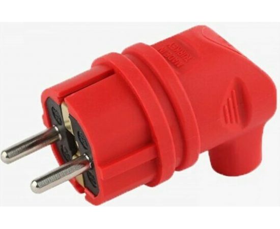 Угловая вилка AY-KA каучук с заземлением 16А IP44 красная 5511201 – изображение 5