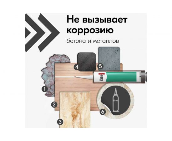 Нейтральный санитарный герметик KUDO белый 280 мл KSK-131 – изображение 5