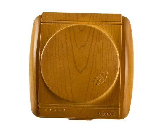 Розетка Lezard NATA с заземлением, с крышкой, керамика, ольха 710-0700-123 – изображение 5