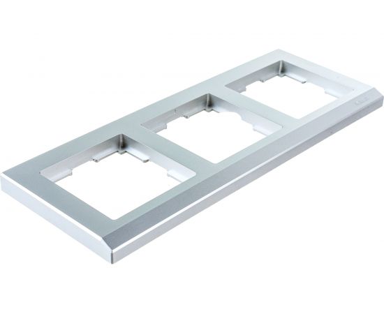 Рамка на 3 поста WERKEL W0031806 Stark серебряный a050922 – изображение 5