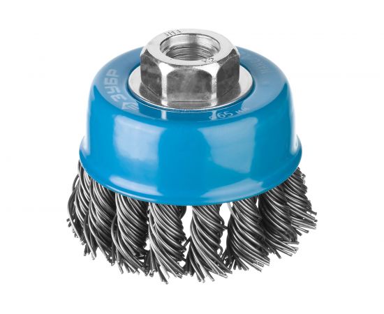 Щетка чашечная (65 мм; М14; 0.8 мм плетеные пучки стальной проволоки) для УШМ ЗУБР 35277-065_z02 