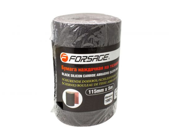 Бумага наждачная на тканевой основе (115 мм; 5 м; в рулоне; P60) Forsage F-FB260C 50878 