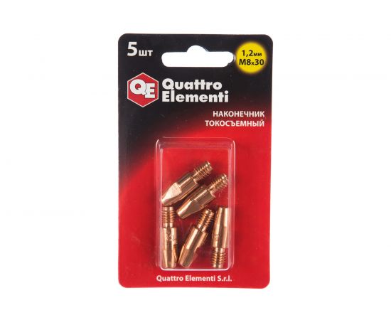 Наконечник токосъемный (5 шт; 1.2 мм; M8x30 мм) QUATTRO ELEMENTI 771-282 