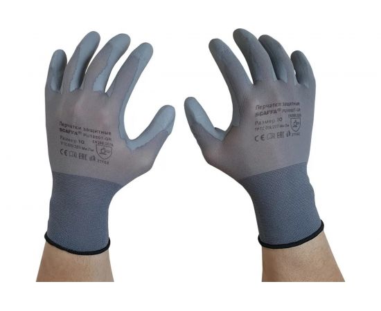 Перчатки для защиты от ОПЗ SCAFFA PU1850T-GR размер 11 00-00011914 