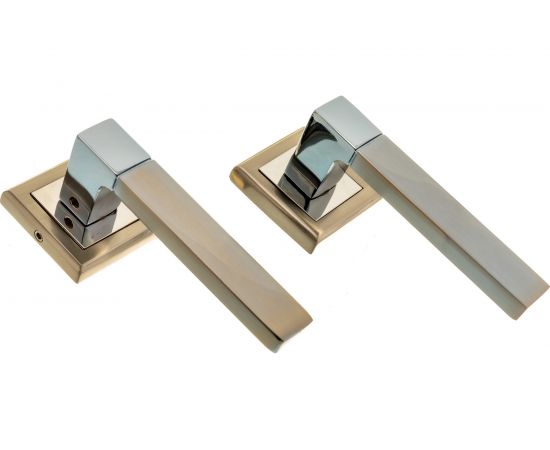 Дверная ручка RUCETTI RAP 16-S SN/CP, цвет-бел. никель/хром 9010467 