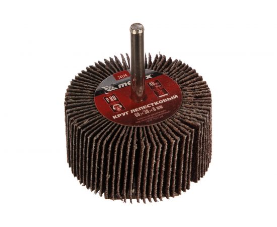 Круг лепестковый (60x30x6 мм; Р80) для дрели MATRIX 74124 – изображение 2