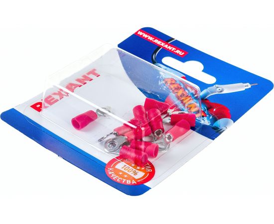 Кольцевой изолированный наконечник REXANT d 4,3 мм 0,5-1,5 мм2 НКи 1.5-4 красный 10 шт 06-0414-A – изображение 2