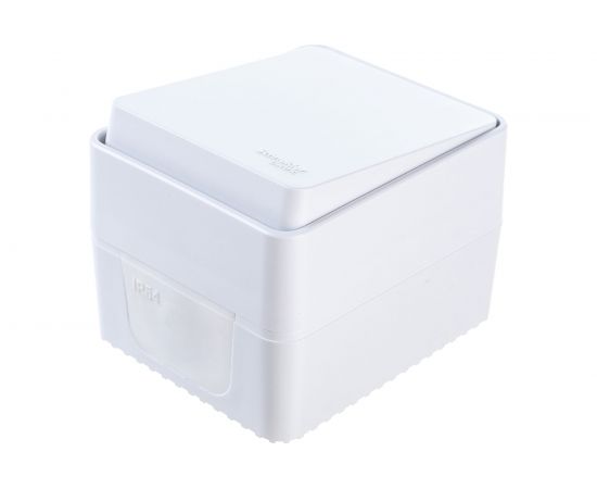 1-клавишный выключатель Schneider Electric AtlasDesign PROFI IP54 открытой установки 10 АХ, белый ATN540111 – изображение 2