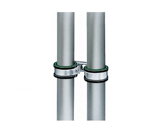 Двойной хомут Mupro VARIO для медных труб, оцинкованный, с изол. DGL, M8, 22 мм 107304.1 – изображение 2