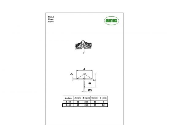 Декоративный гвоздь Amig черный 40мм 13405 – изображение 2