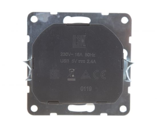 Розетка LK Studio с з/к + 2хUSB разъем, 2А белый 868004-1 – изображение 3