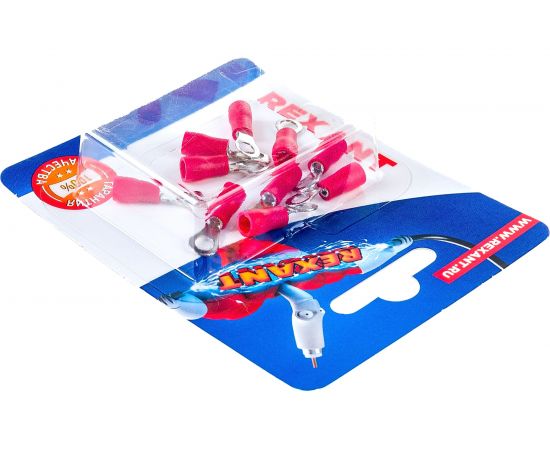 Кольцевой изолированный наконечник REXANT d 4,3 мм 0,5-1,5 мм2 НКи 1.5-4 красный 10 шт 06-0414-A – изображение 3