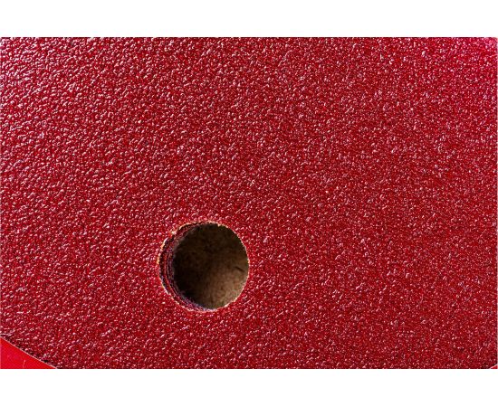 Круг абразивный на ворсовой подложке под липучку, перфорированный (5 шт; 150 мм; 6 отв.; P100) MATRIX 73839 – изображение 4