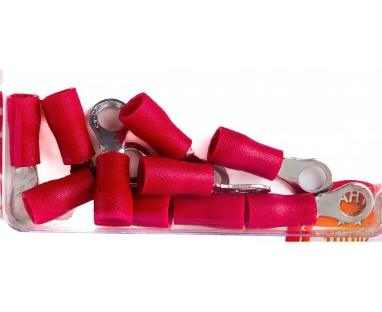 Кольцевой изолированный наконечник REXANT d 4,3 мм 0,5-1,5 мм2 НКи 1.5-4 красный 10 шт 06-0414-A – изображение 4