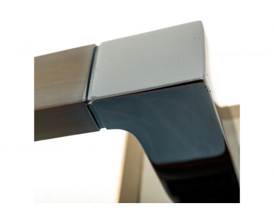 Дверная ручка RUCETTI RAP 16-S SN/CP, цвет-бел. никель/хром 9010467 – изображение 4