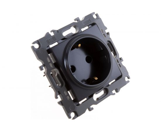 Розетка ЭРА 12-2102-05 2P+E Schuko со шторками, 16A-250В, IP20, антрацит Б0014691 – изображение 5