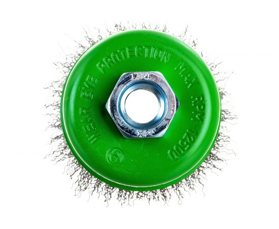 Щётка чашечная гофрированная (75 мм; М14; волнистая нержавеющая сталь SS0.30 мм; RPM 12500) для УШМ D.BOR D01-IS-075-M14-030 – изображение 5