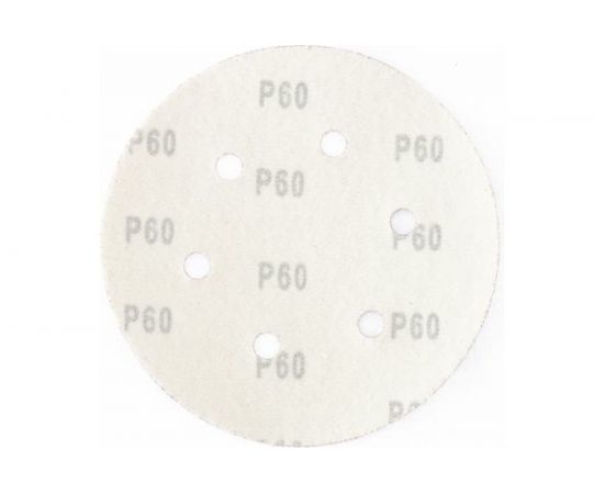 Круг абразивный на ворсовой подложке под липучку, перфорированный (5 шт; 150 мм; 6 отв.; P100) MATRIX 73839 – изображение 5