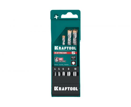 Набор сверл по бетону KRAFTOOL Extreme 5 шт, 4-5-6-8-10 мм 29166-H5 – изображение 6