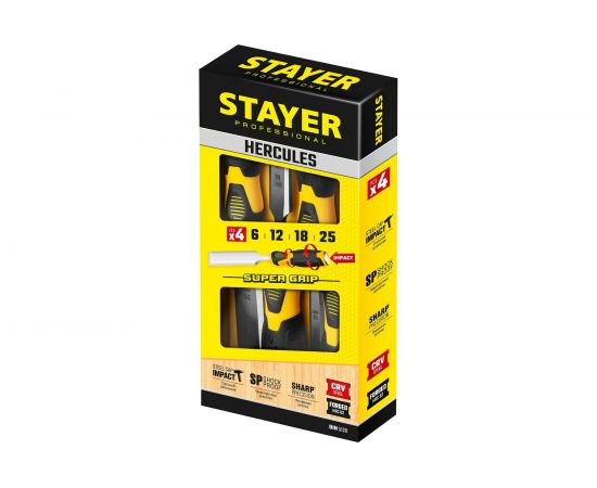 Набор стамесок-долот STAYER Hercules 4 шт. 18205-H4 – изображение 7