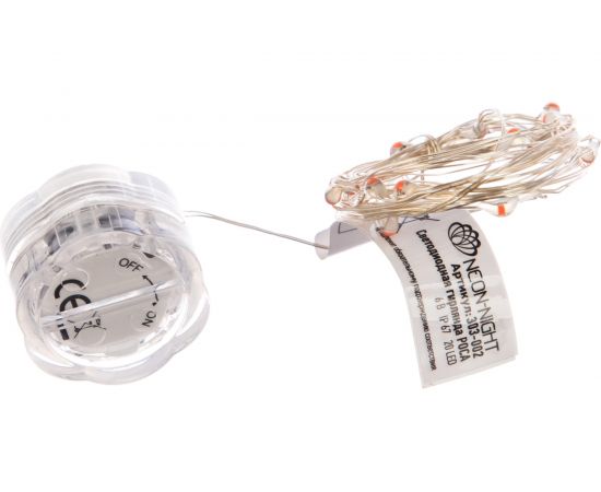 Светодиодная влагозащищенная гирлянда NEON-NIGHT Роса 2м, 20 LED, гибкая, красный 303-002 – изображение 10