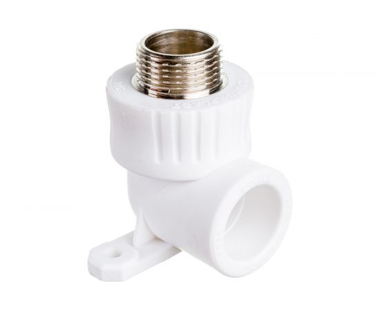 Угольник с креплением RTP PN25 комбинированный, наружная резьба D25х3/4 мм 15108 