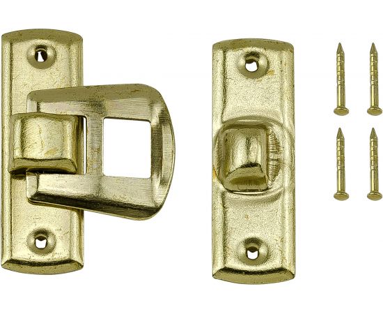 Замок для шкатулки VORMANN 30х19 мм, оцинкованный, цвет: латунь, комплект 2 шт. европодвес 090837000 