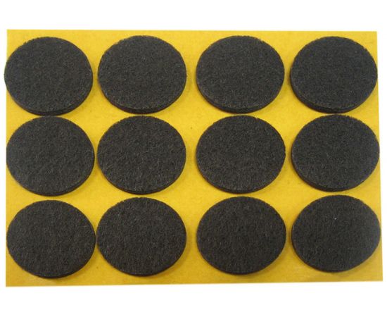 Самоклеящиеся фетровые пункты Tech-Krep D24 мм тёмный 12 шт. 109155 