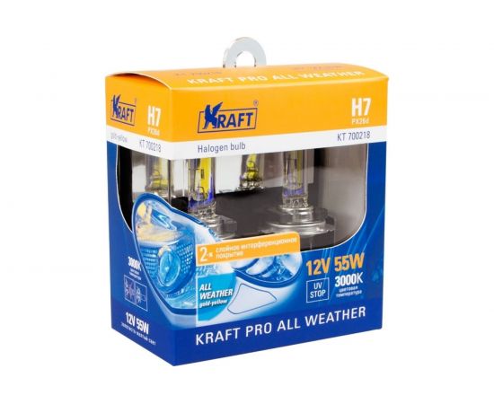 Автолампа KRAFT H7 12v 55w PX26d Pro All Weather KT 700218 