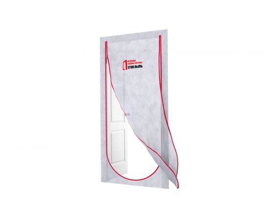 Временная пленочная дверь 120х220 см с молнией типа U вариант 2А СТОП-ПЫЛЬ 201805 