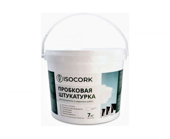 Пробковая штукатурка Isocork 7 кг, цвет натуральный ПШ14С-7 