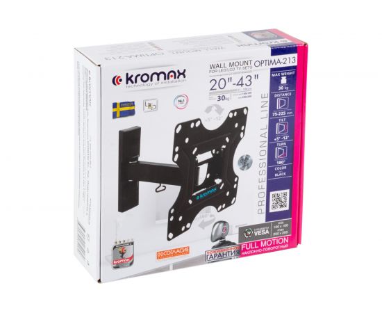 TV кронштейн Kromax OPTIMA 213 black 29009 – изображение 11