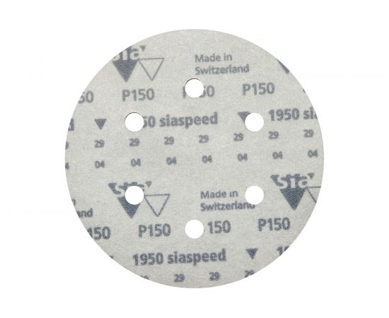 Круг шлифовальный на липучке siaspeed 1950 (5+1 шт; 150 мм; 6 отверстий; P150) sia Abrasives ss6-150-6-150 – изображение 2